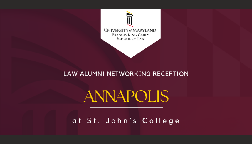 Graphic reads: Annapolis alumni reception at St. Johns College