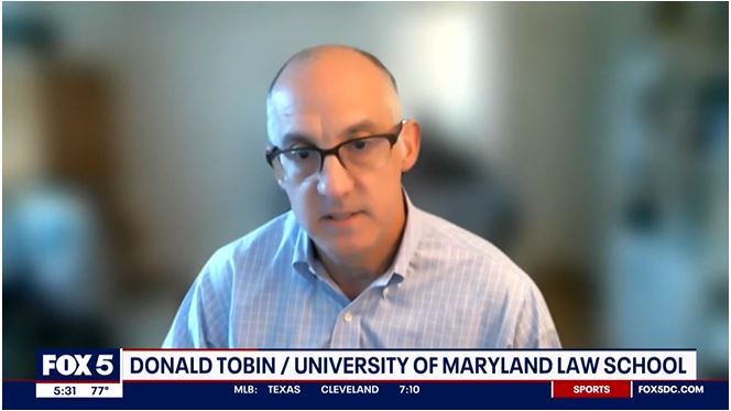 In the News - Professor Donald Tobin appears on FOX 5