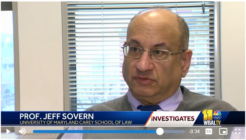 Professor Jeff Sovern appears on WBAL-TV11