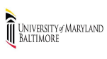 University of Maryland Baltimore logo distorted by vertical stretching